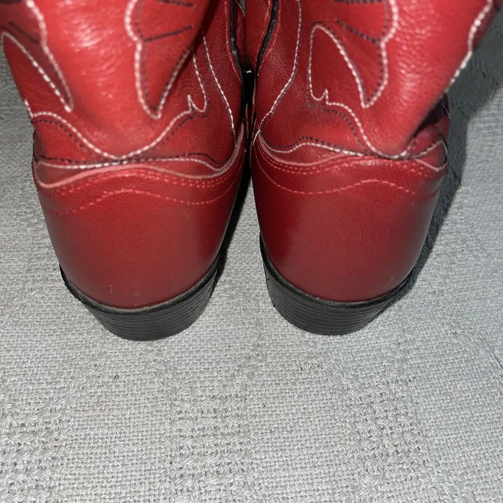Masterson Boot Co. Men’s Western Boots Size 5.5 M Red Leather Cowboy Rodeo